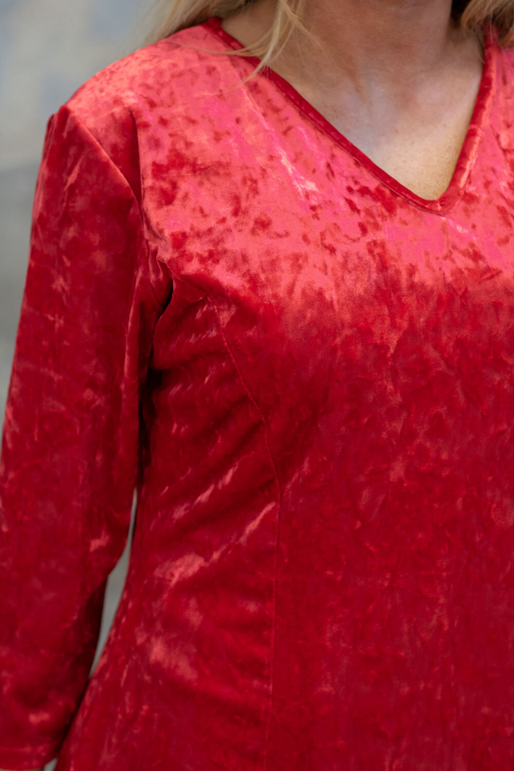 Mary Velvet klänning - Röd