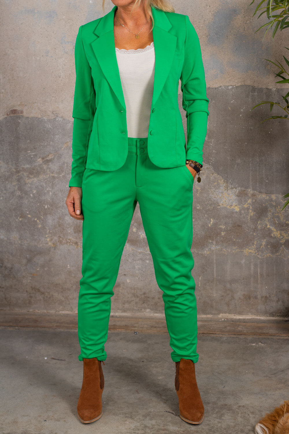 Mjuka Kostymbyxor - Smaragd