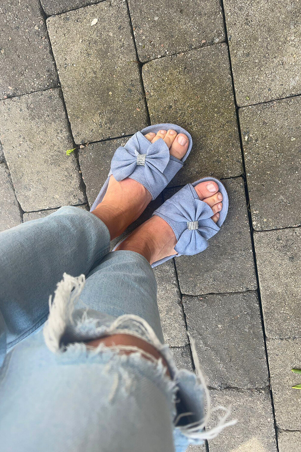 Sandaler med Rosett & Bling - Blå
