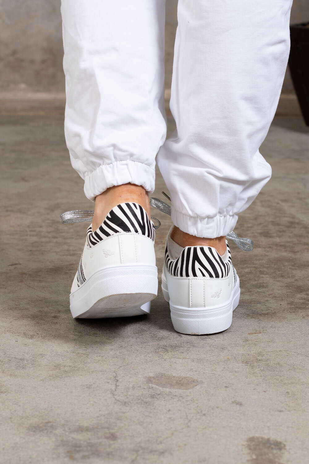 Sneakers 1087 - Zebra - Vit