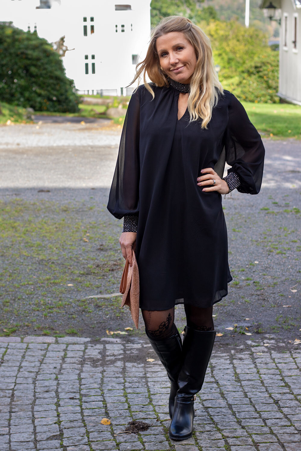 Embla Chiffon Dress - Bling - Black - Image 2