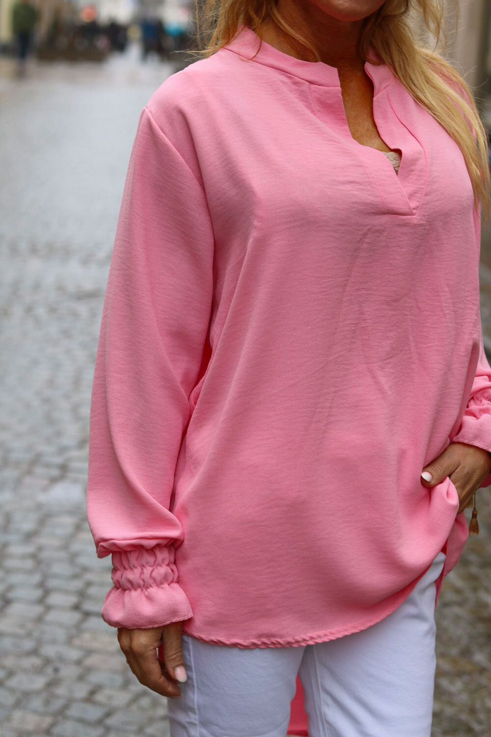 Gabby blouse - Elastic sleeves - Pink - Image 3