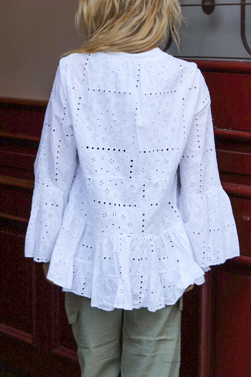 Ingela Broderad blus - Vit - Bild 3