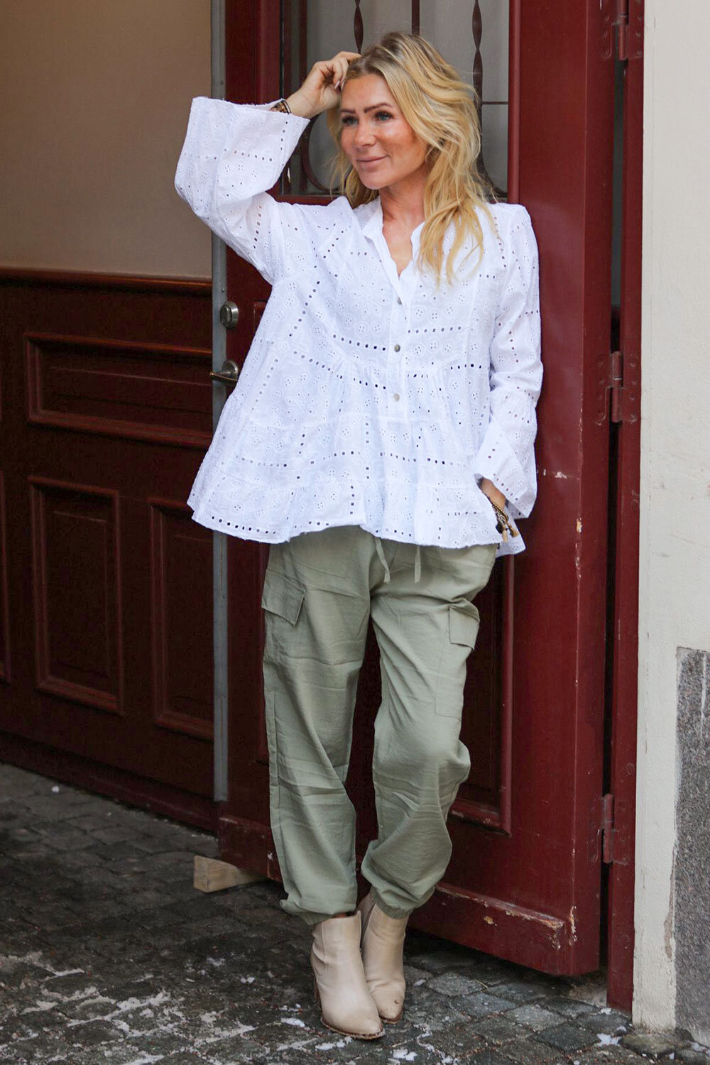 Ingela Broderad blus - Vit - Bild 4