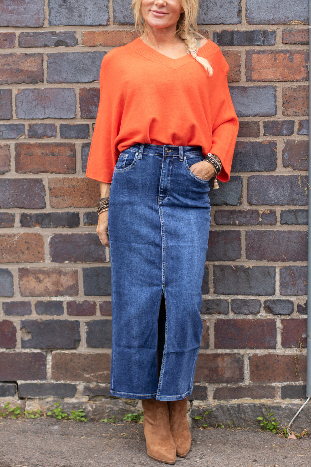 Jeanskjol 82065 - Slits - Denim - Bild 2