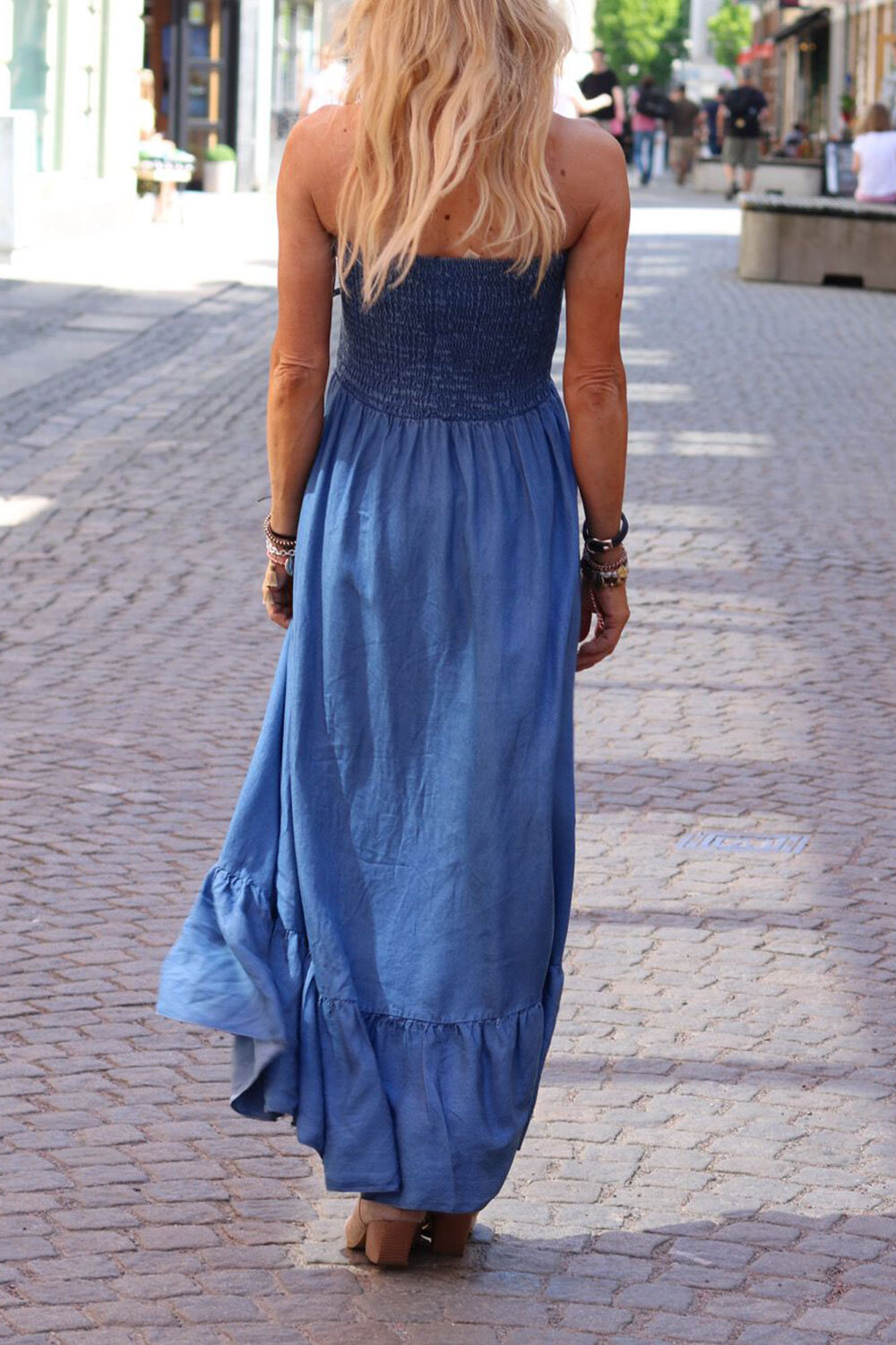 Jonna Denim dress with smock - Image 4