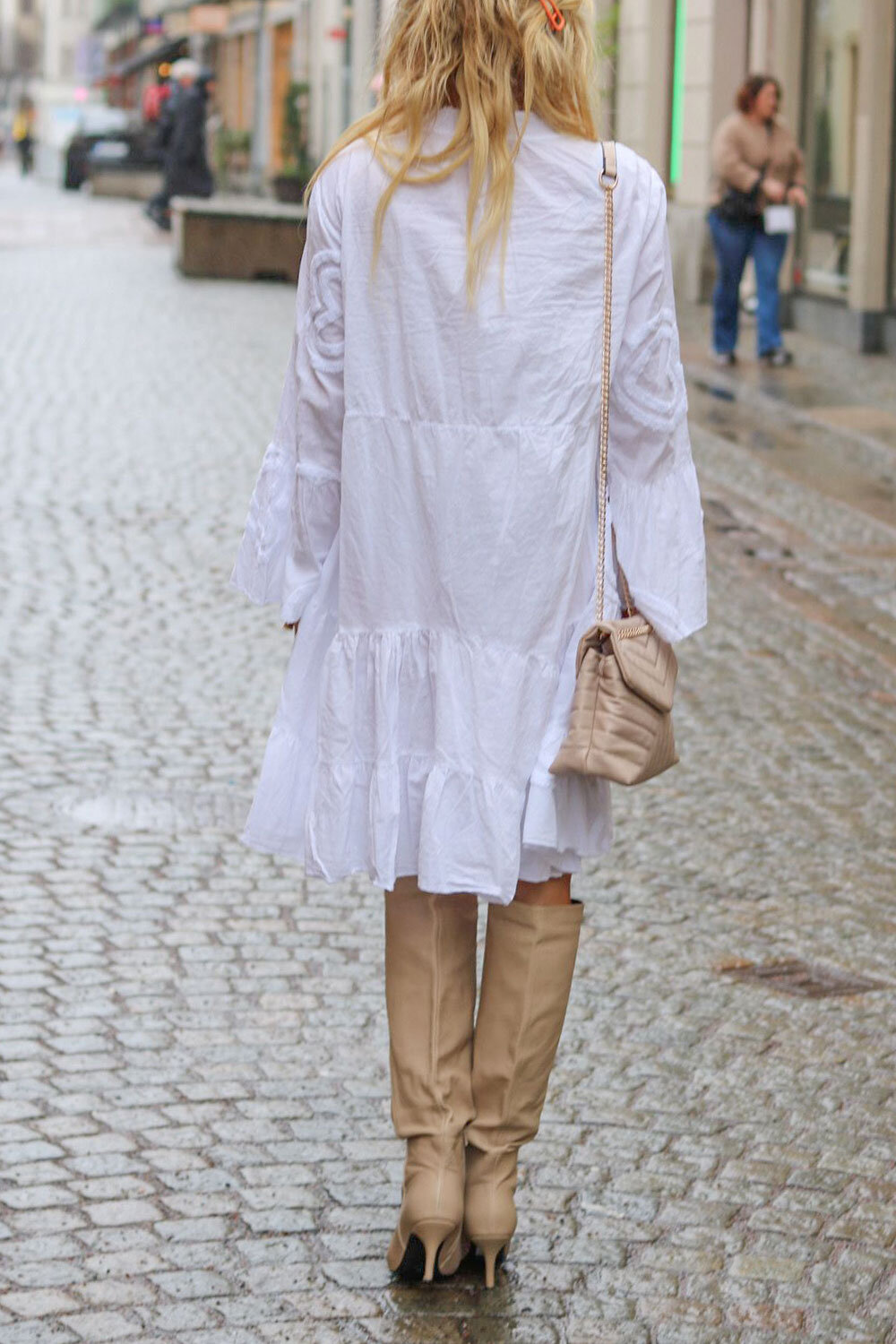 Therese Cotton dress - Hearts - White - Image 5