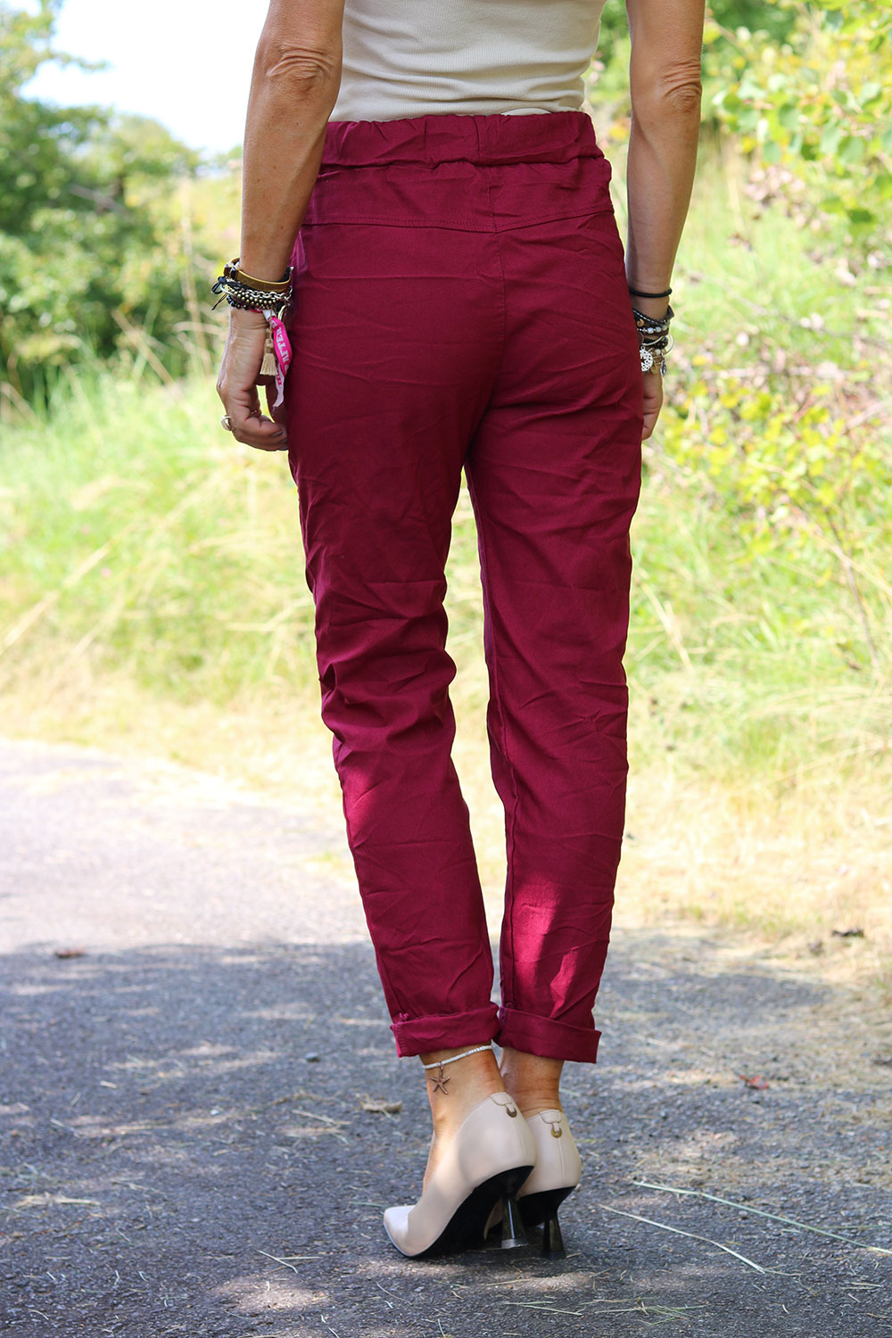 Stretchiga byxor 2245 - Bordo - Bild 3