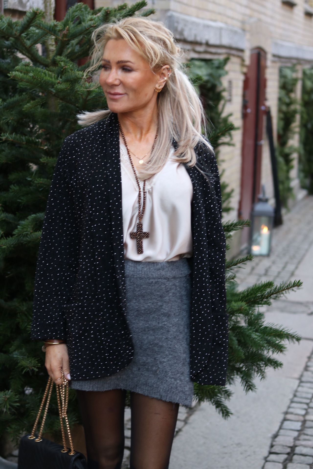 Glitter blazer - Black/Silver - Image 5