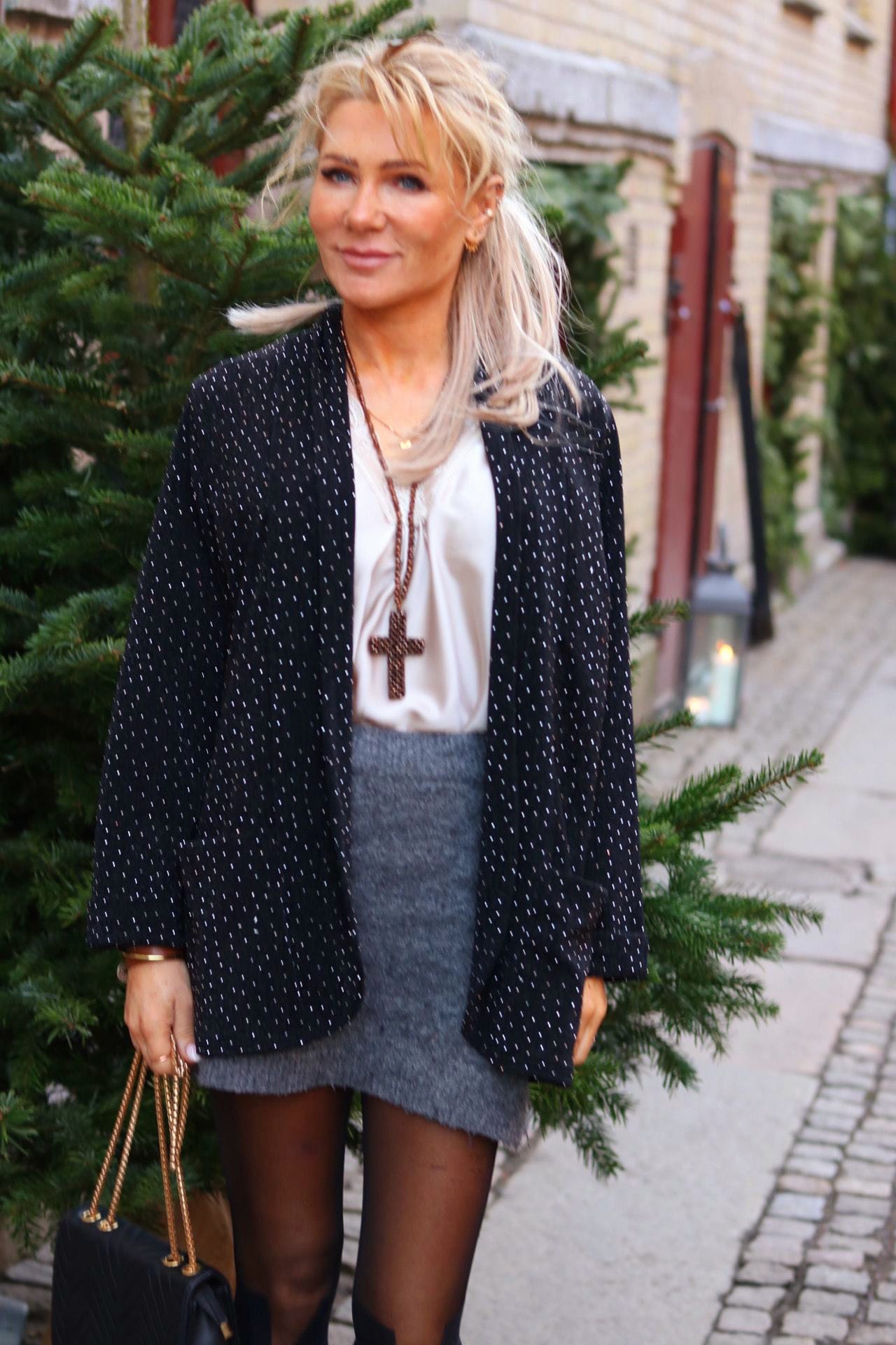 Glitter blazer - Black/Silver - Image 9