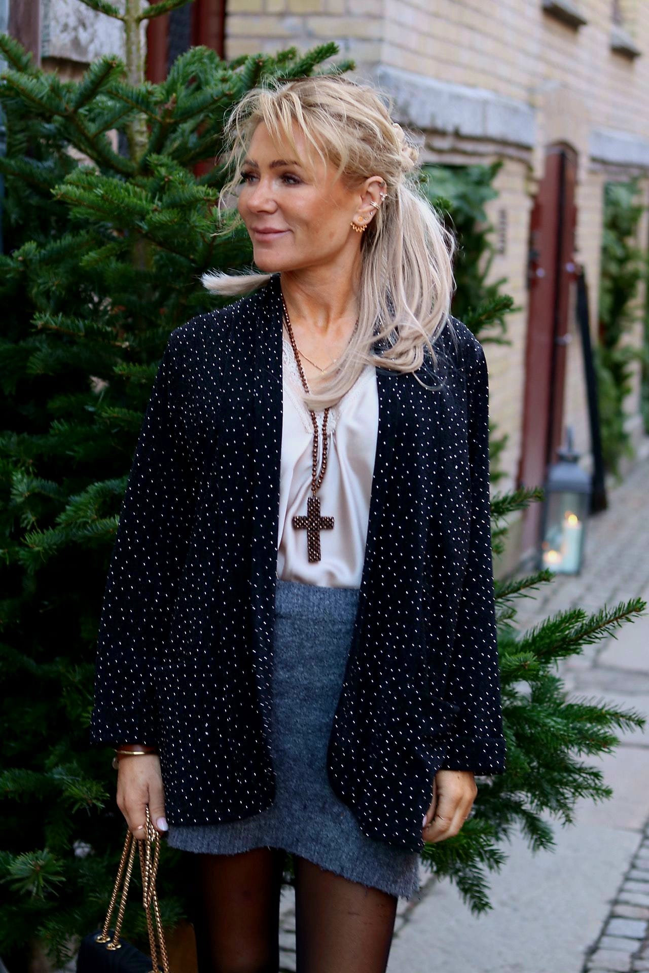 Glitter blazer - Black/Silver