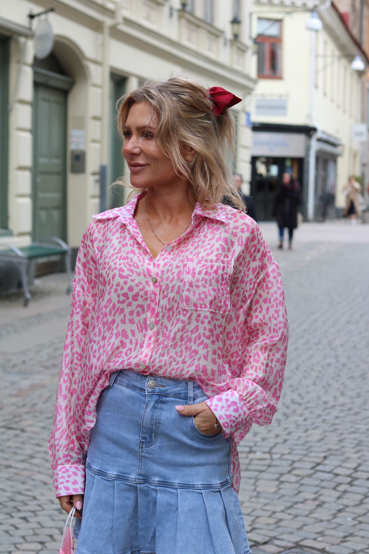 Isa - Leoskjorta - Hot Pink