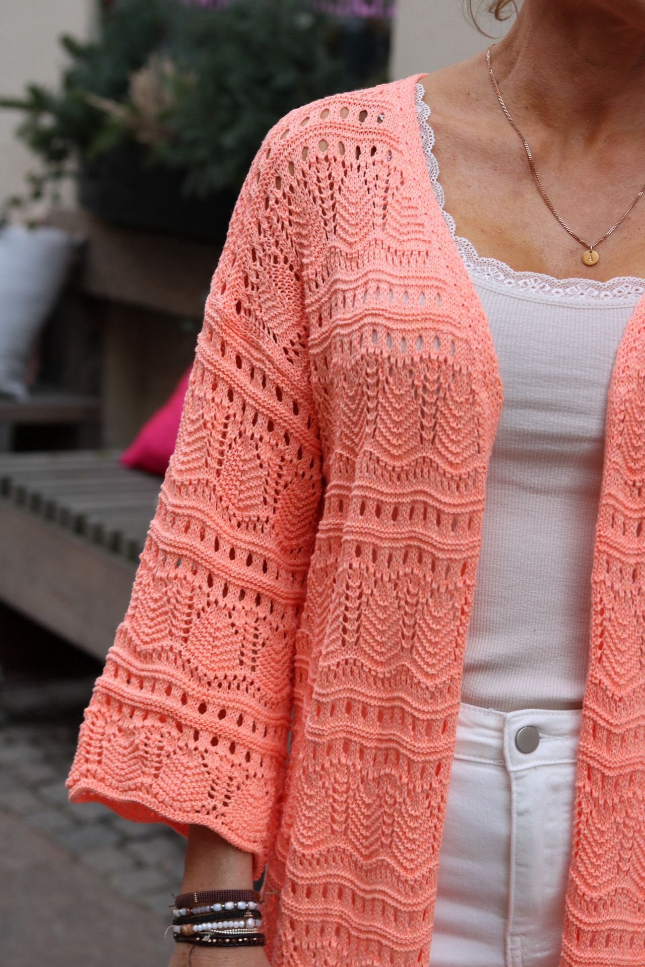Crochet kimono - Corall - Image 3