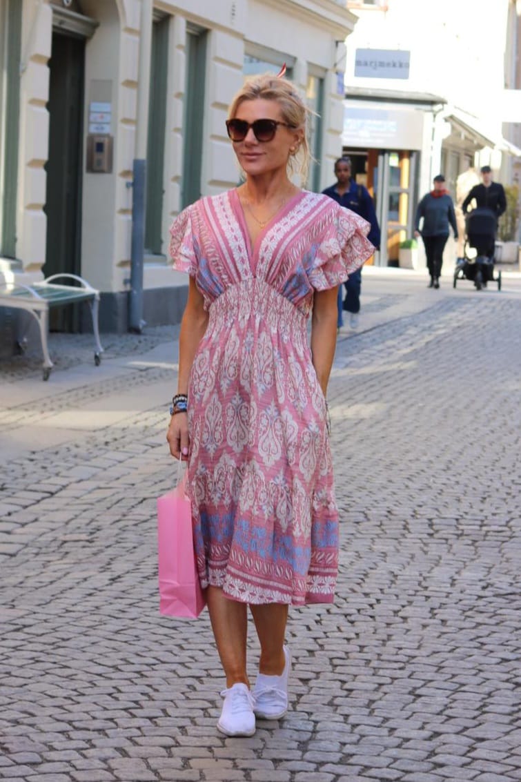 Selena Kort klänning - Paisley - Rosa - Bild 7