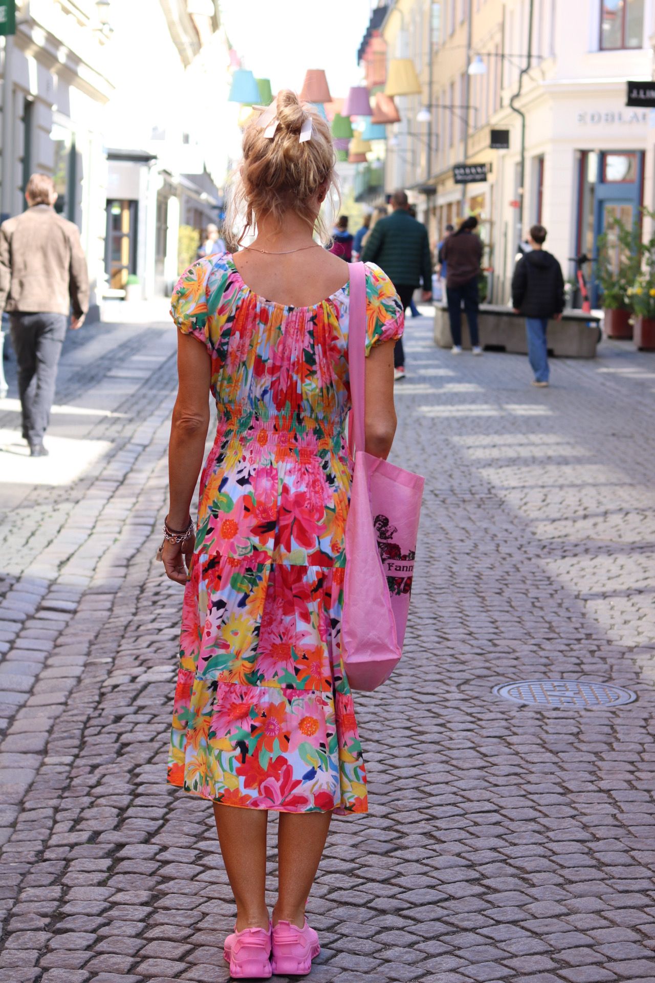 Elsi - Multifärgad klänning - Rosa - Bild 2