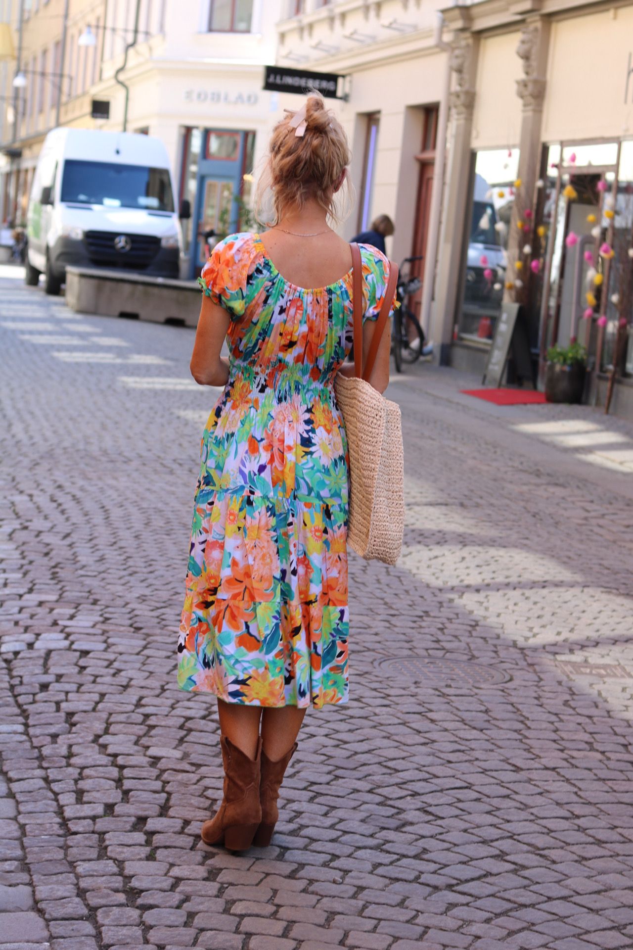 Elsi - Multifärgad klänning - Grön - Bild 2