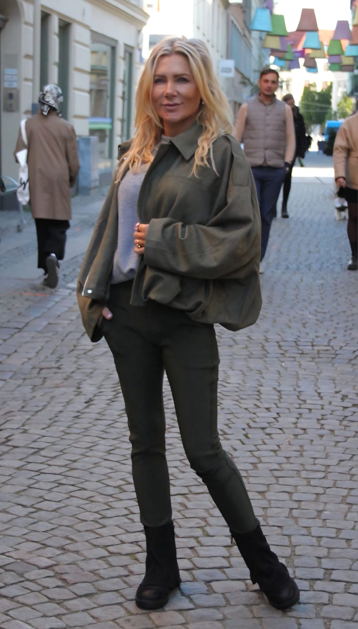 Faux suede jacket - Khaki