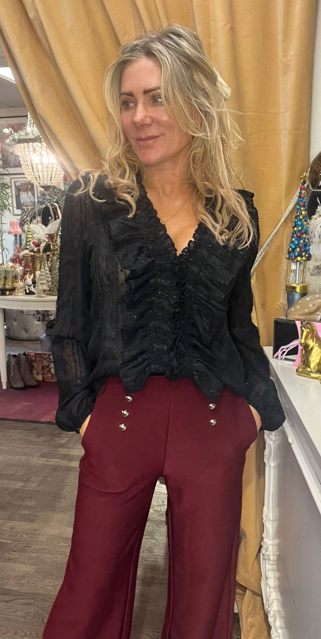 Elvira Spetsblus - Svart - Bild 7