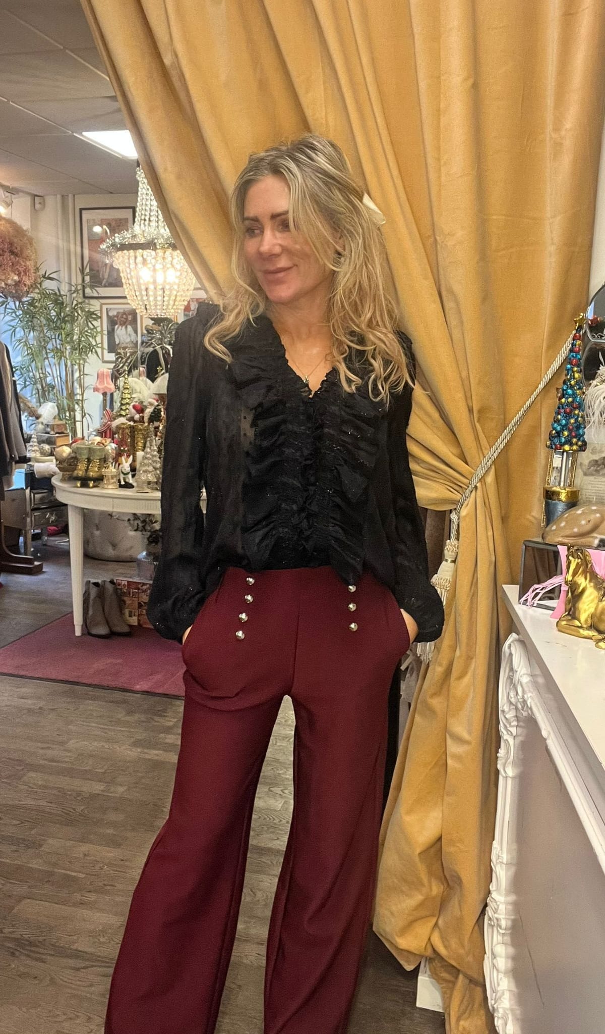 Elvira Spetsblus - Svart - Bild 2