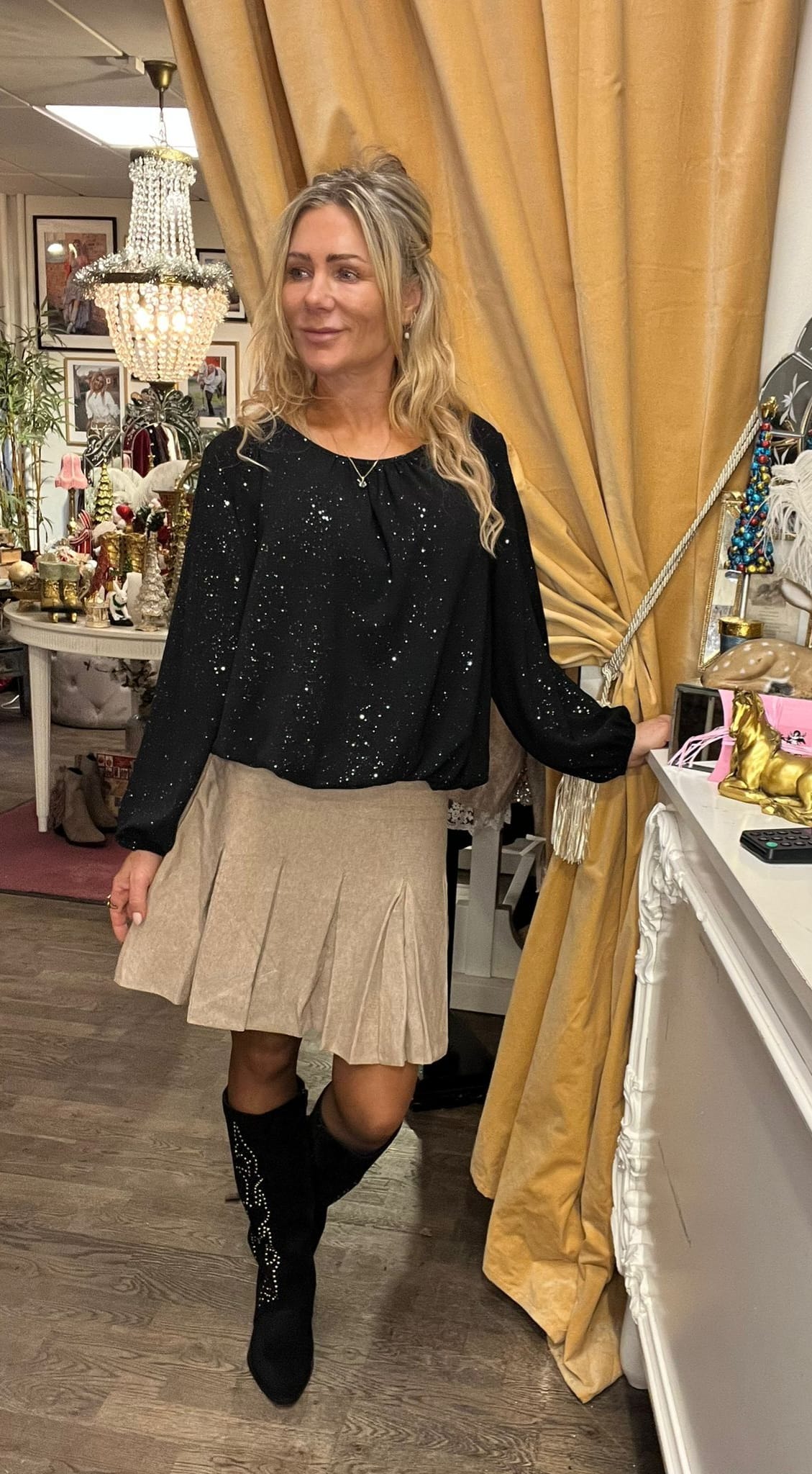 Tina - Glittertunika - Svart - Bild 2