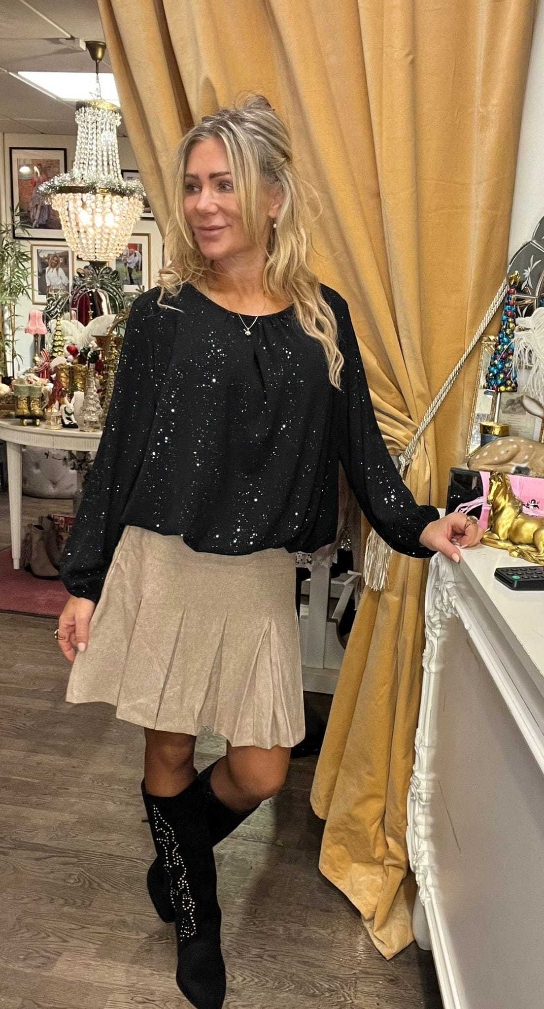 Tina - Glittertunika - Svart - Bild 3