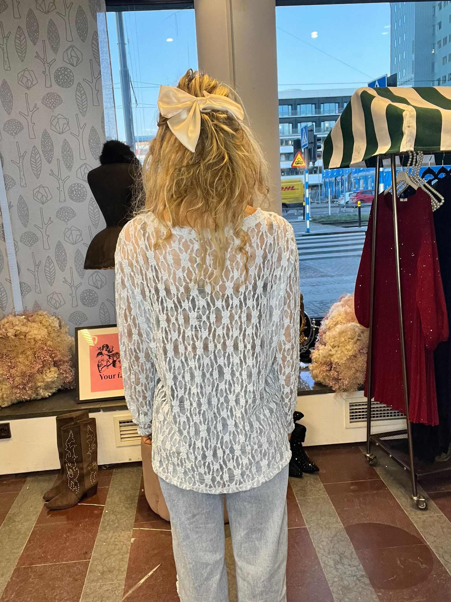 Ilse - Spetstopp oversize - Ljusblå - Bild 2