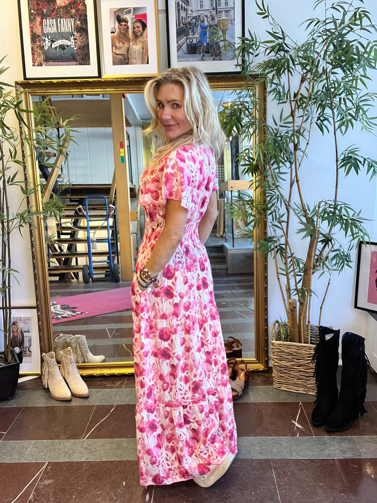 Sanna långklänning - 402-C13 - Pioner - Rosa - Bild 4