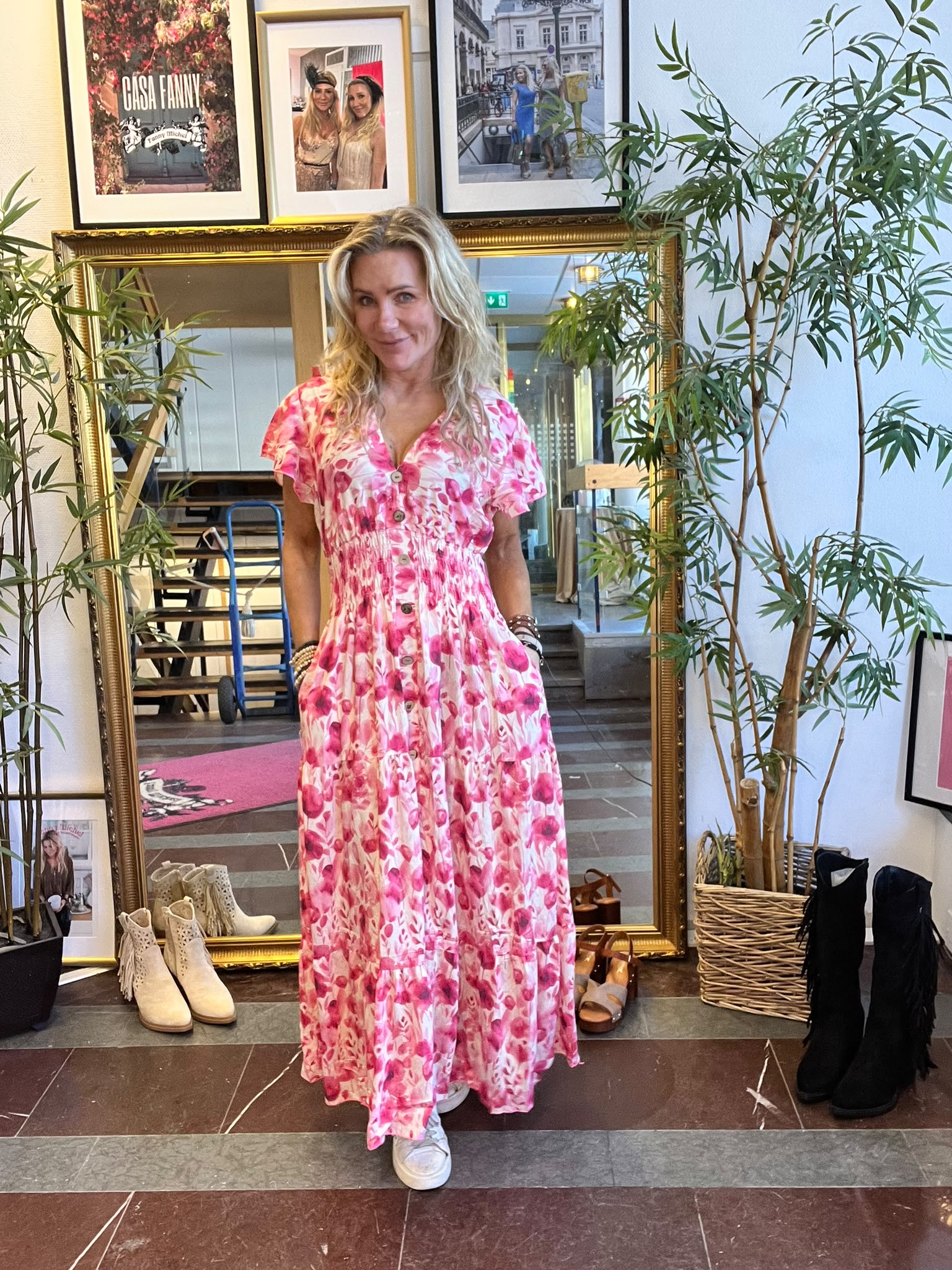 Sanna långklänning - 402-C13 - Pioner - Rosa - Bild 2