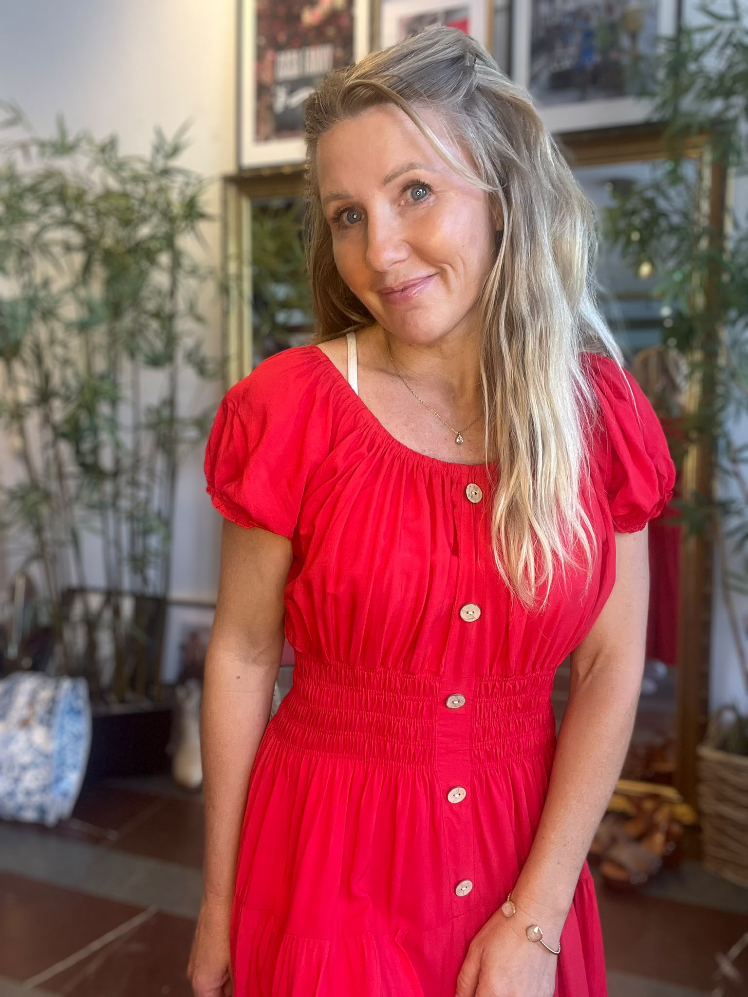 Elsi klänning - Röd - Bild 4