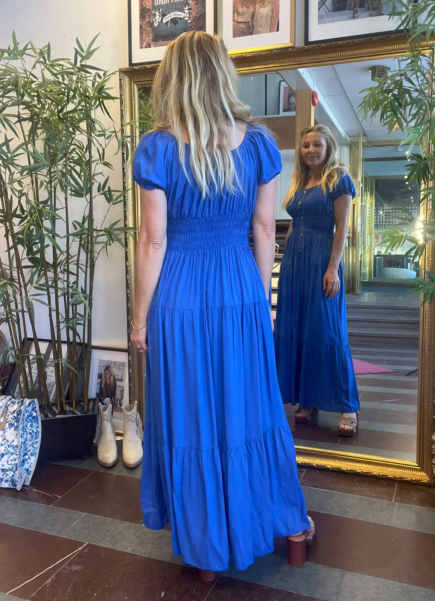 Meja långklänning - Kornblå - Bild 7